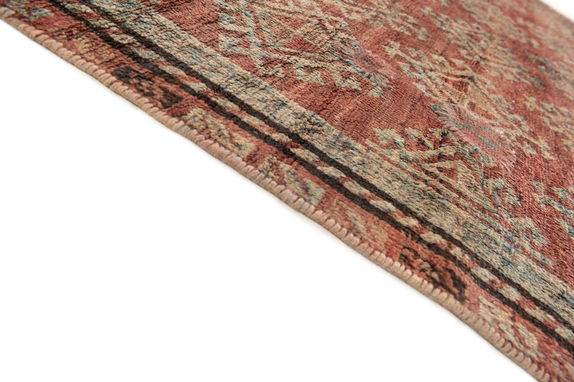 4' 6 x 8' Hand Knotted Ultra Vintage Persian Wool Rug