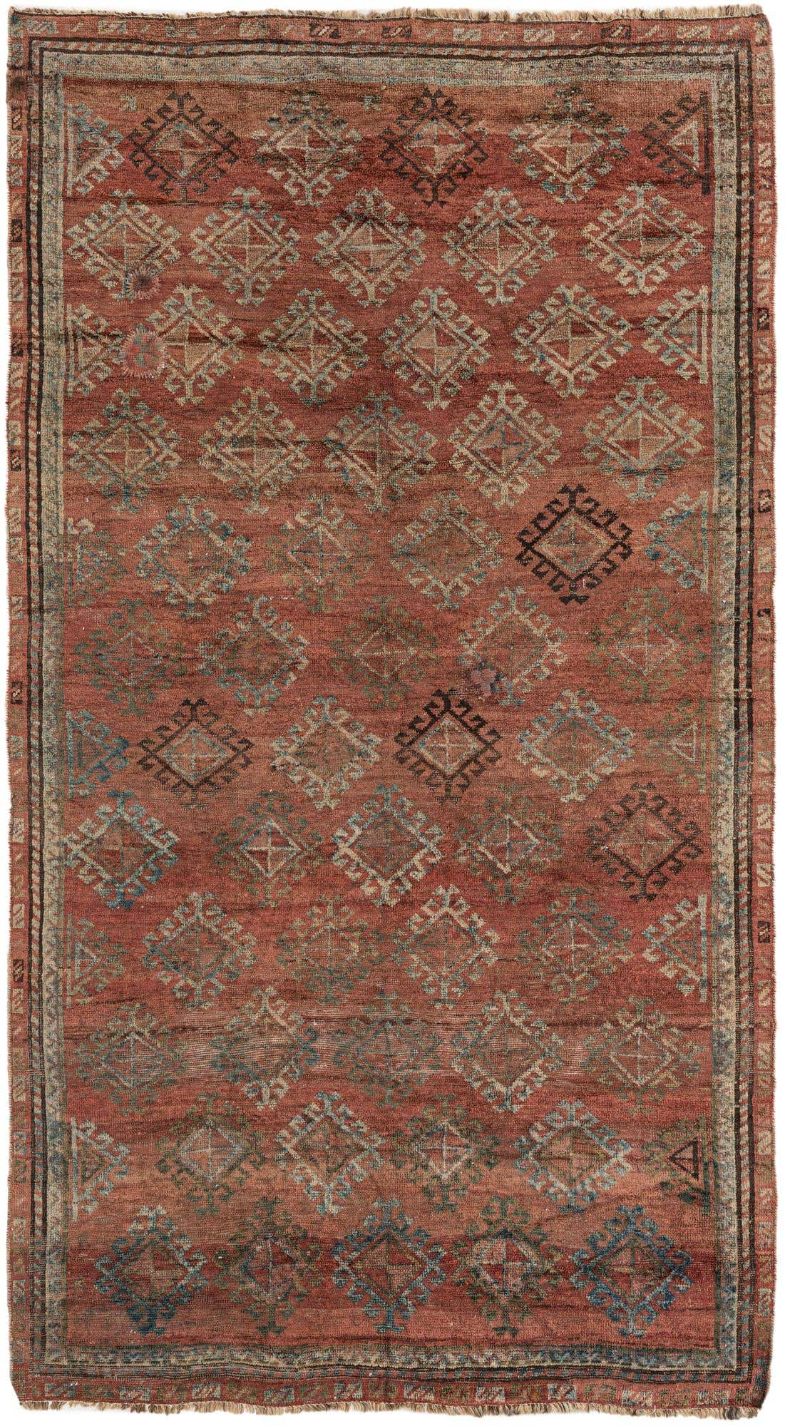 4' 6 x 8' Hand Knotted Ultra Vintage Persian Wool Rug