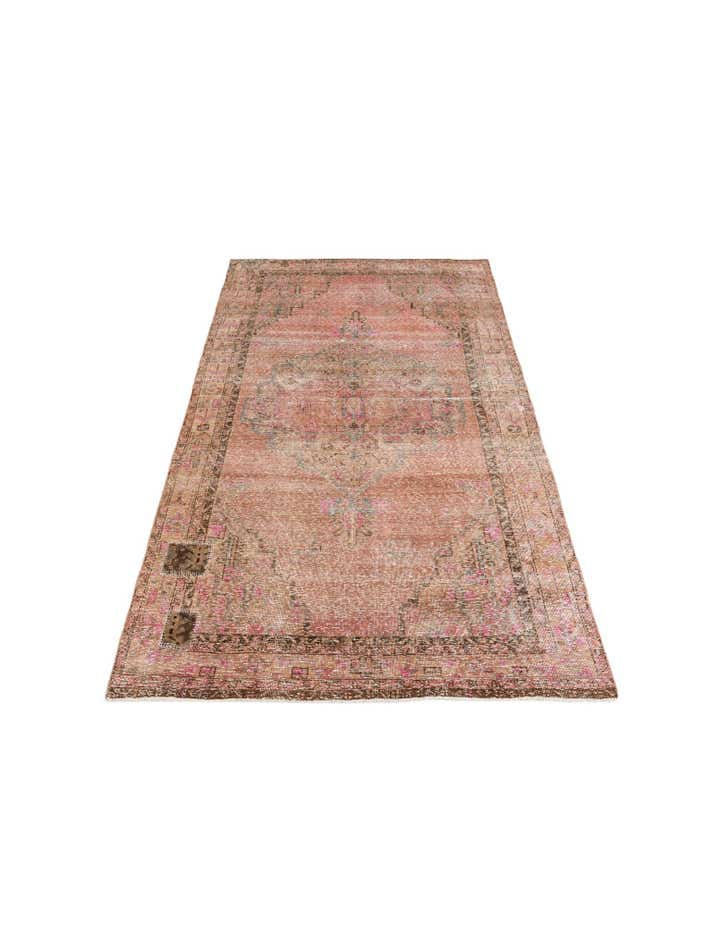 5' 5 x 9' 7 Hand Knotted Ultra Vintage Persian Wool Rug