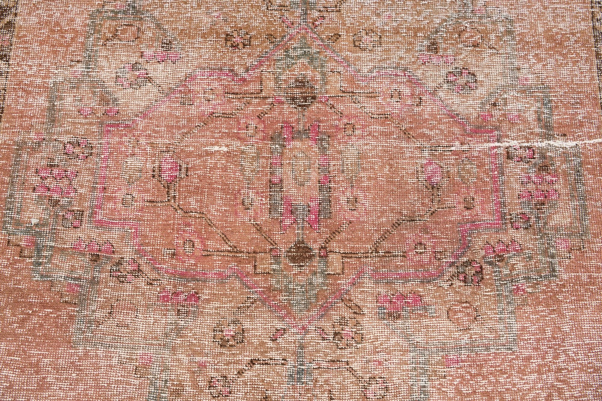 5' 5 x 9' 7 Hand Knotted Ultra Vintage Persian Wool Rug