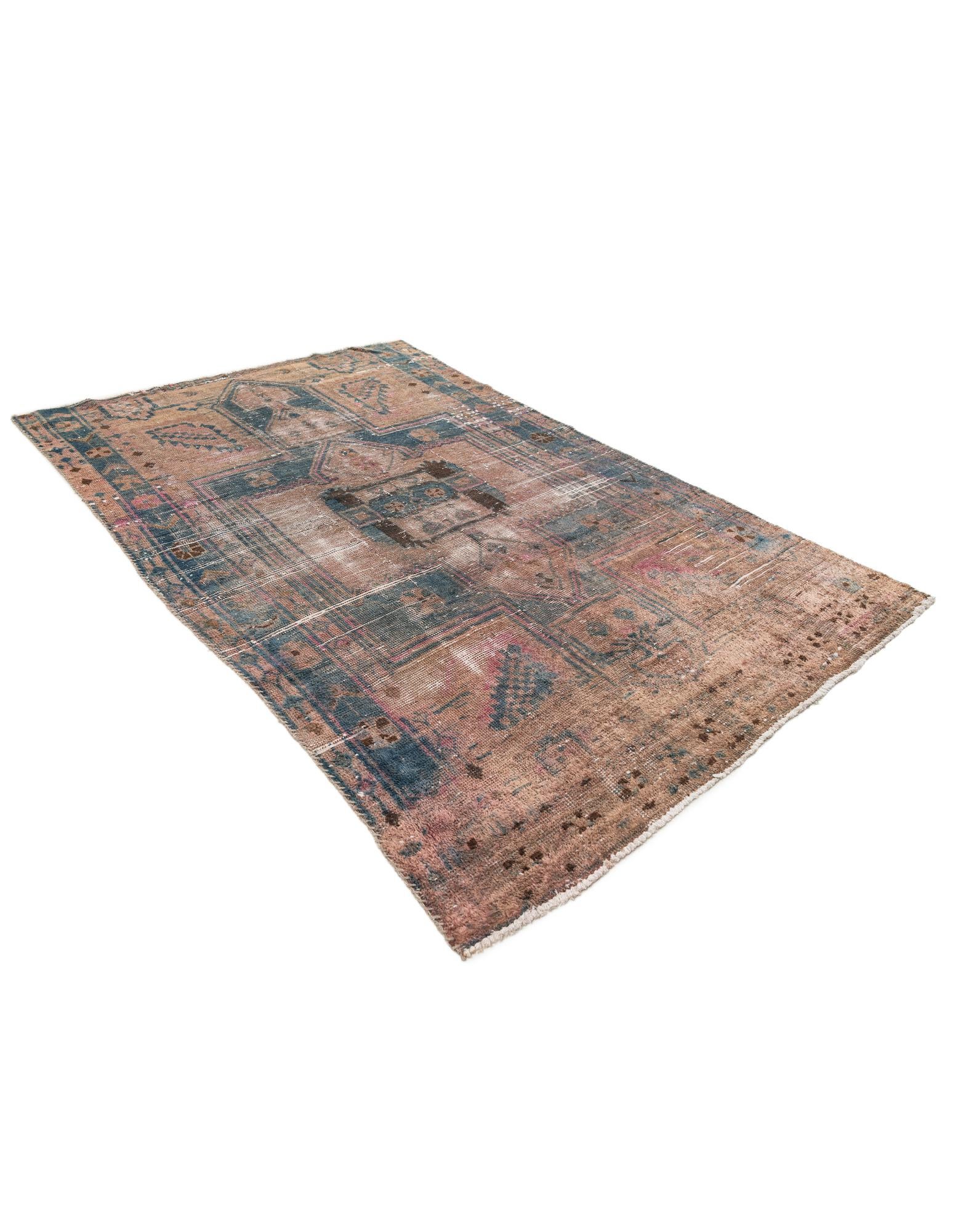 5' x 7' 4 Hand Knotted Ultra Vintage Persian Wool Rug
