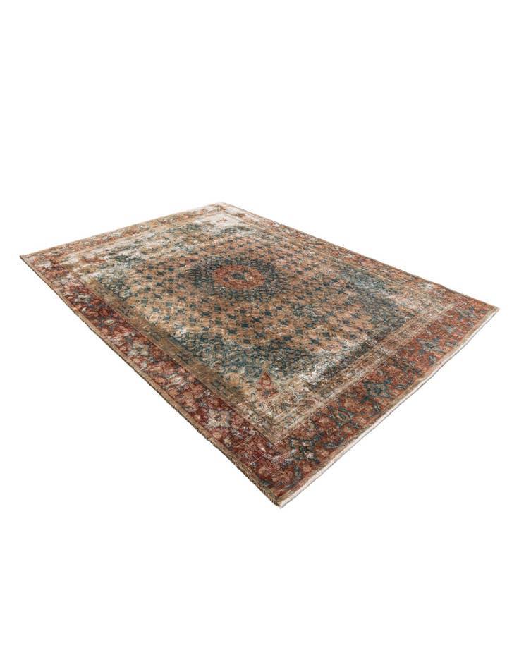 Detail image of 6' 5 x 8' 10 Hand Knotted Ultra Vintage Persian Wool Rug