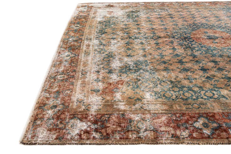 Detail image of 6' 5 x 8' 10 Hand Knotted Ultra Vintage Persian Wool Rug