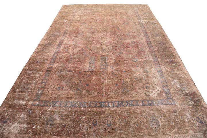 7' x 10' 10 Hand Knotted Ultra Vintage Persian Wool Rug