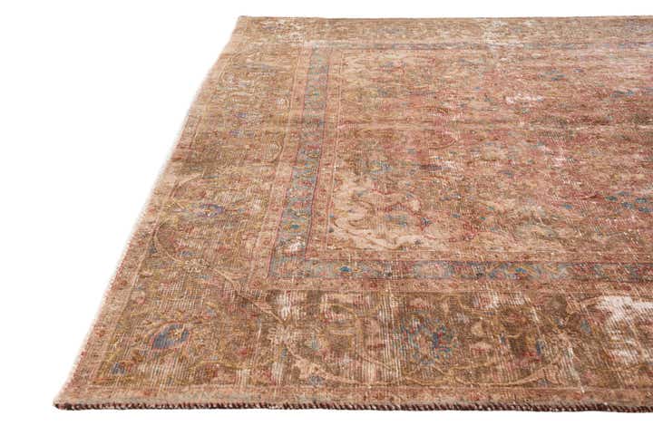 7' x 10' 10 Hand Knotted Ultra Vintage Persian Wool Rug