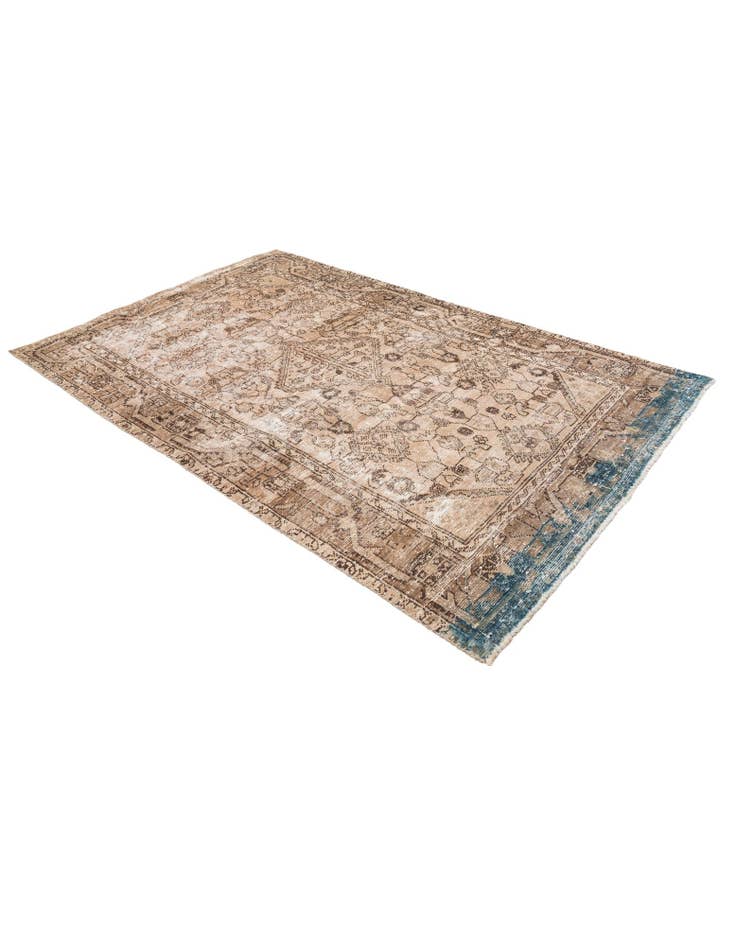 Detail image of 4' 3 x 7'  Hand Knotted Ultra Vintage Persian Wool Rug