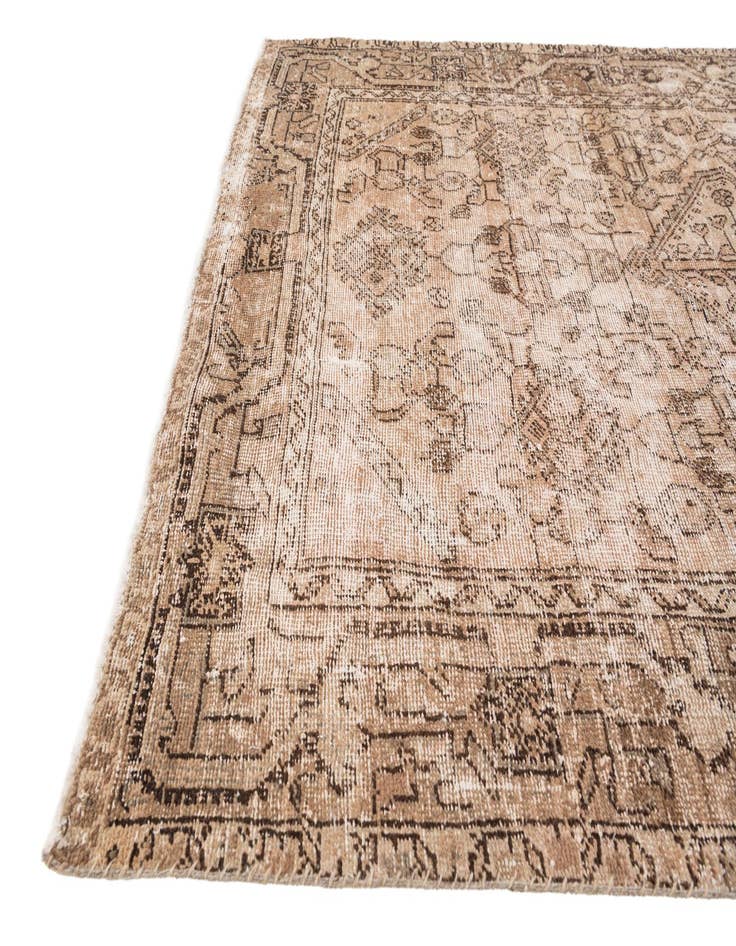 Detail image of 4' 3 x 7'  Hand Knotted Ultra Vintage Persian Wool Rug