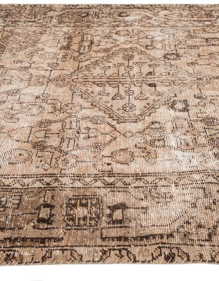 Detail image of 4' 3 x 7'  Hand Knotted Ultra Vintage Persian Wool Rug