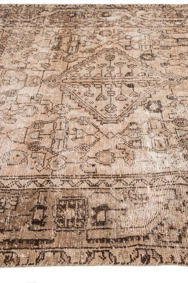 Detail image of 4' 3 x 7' Hand Knotted Ultra Vintage Persian Wool Rug