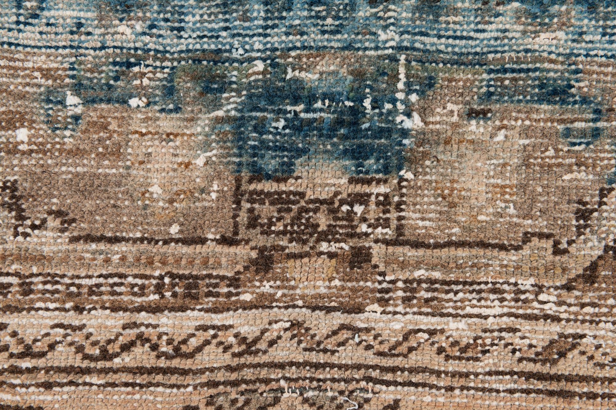 4' 3 x 7' Hand Knotted Ultra Vintage Persian Wool Rug