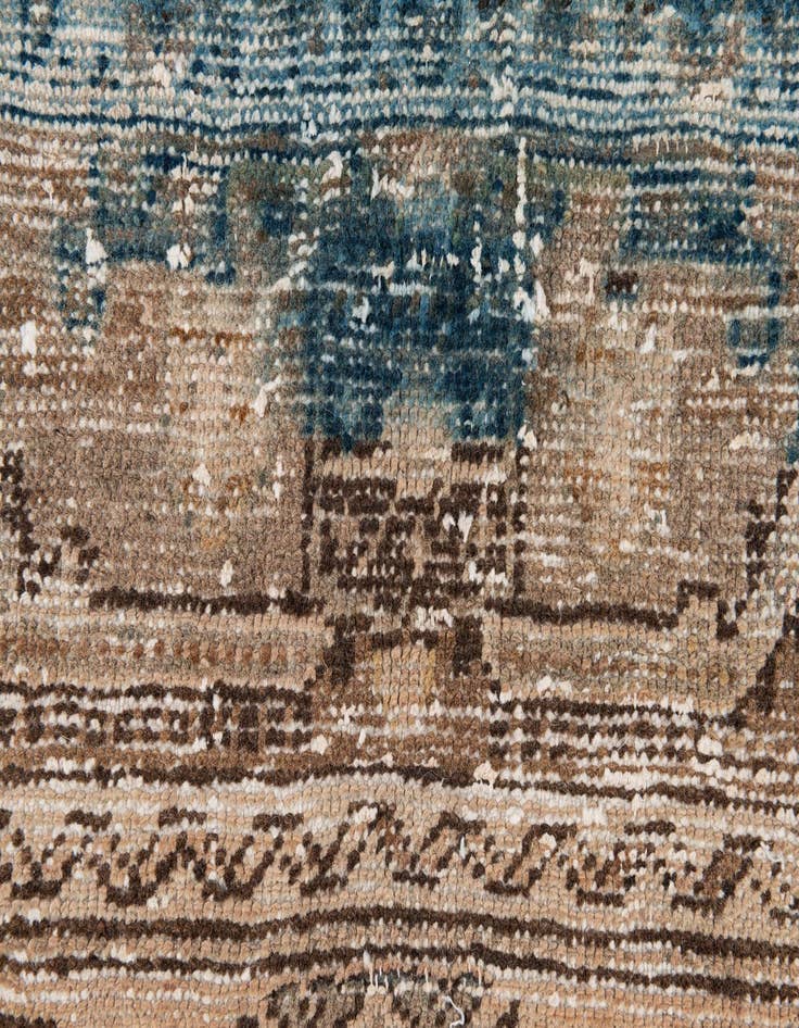 Detail image of 4' 3 x 7'  Hand Knotted Ultra Vintage Persian Wool Rug