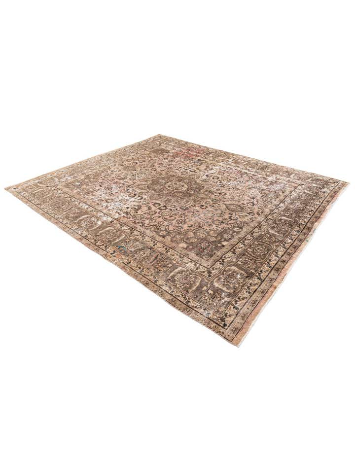 8' 1 x 9' 8 Hand Knotted Ultra Vintage Persian Wool Rug