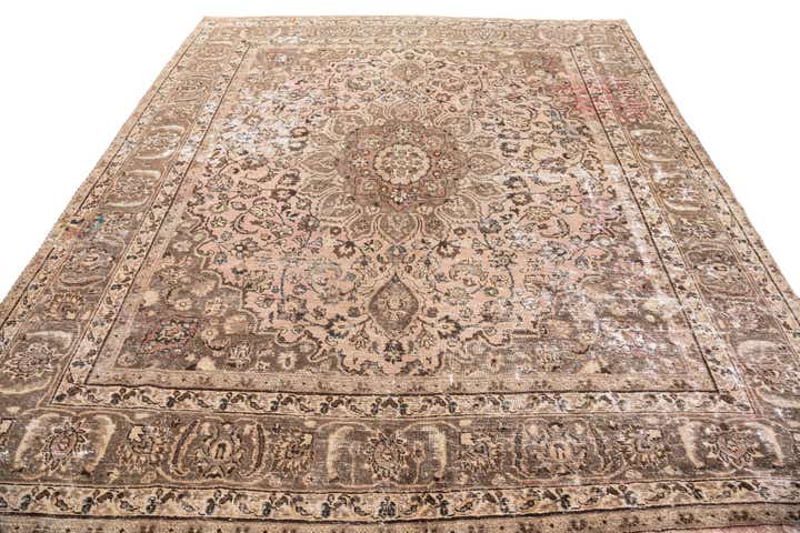 8' 1 x 9' 8 Hand Knotted Ultra Vintage Persian Wool Rug
