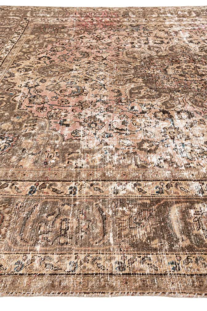 8' 1 x 9' 8 Hand Knotted Ultra Vintage Persian Wool Rug