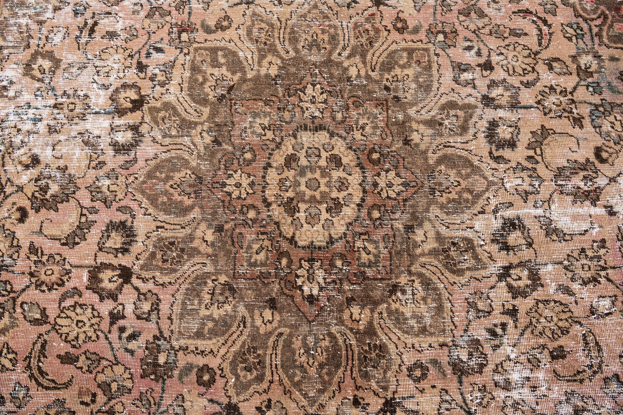 8' 1 x 9' 8 Hand Knotted Ultra Vintage Persian Wool Rug