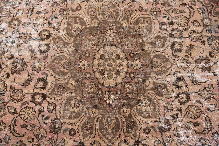 8' 1 x 9' 8 Hand Knotted Ultra Vintage Persian Wool Rug