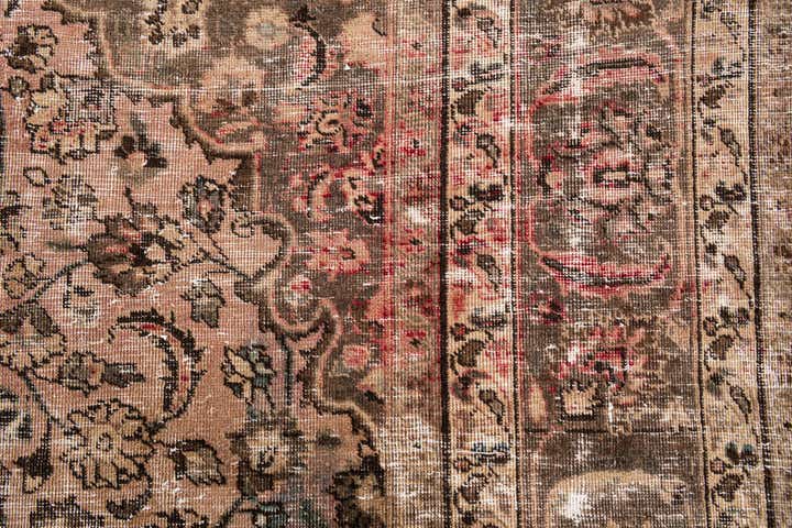 8' 1 x 9' 8 Hand Knotted Ultra Vintage Persian Wool Rug