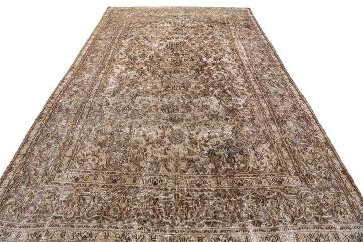 6' 3 x 10' Hand Knotted Ultra Vintage Persian Wool Rug