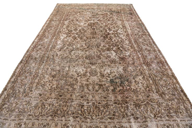 Detail image of 6' 3 x 10' Hand Knotted Ultra Vintage Persian Wool Rug