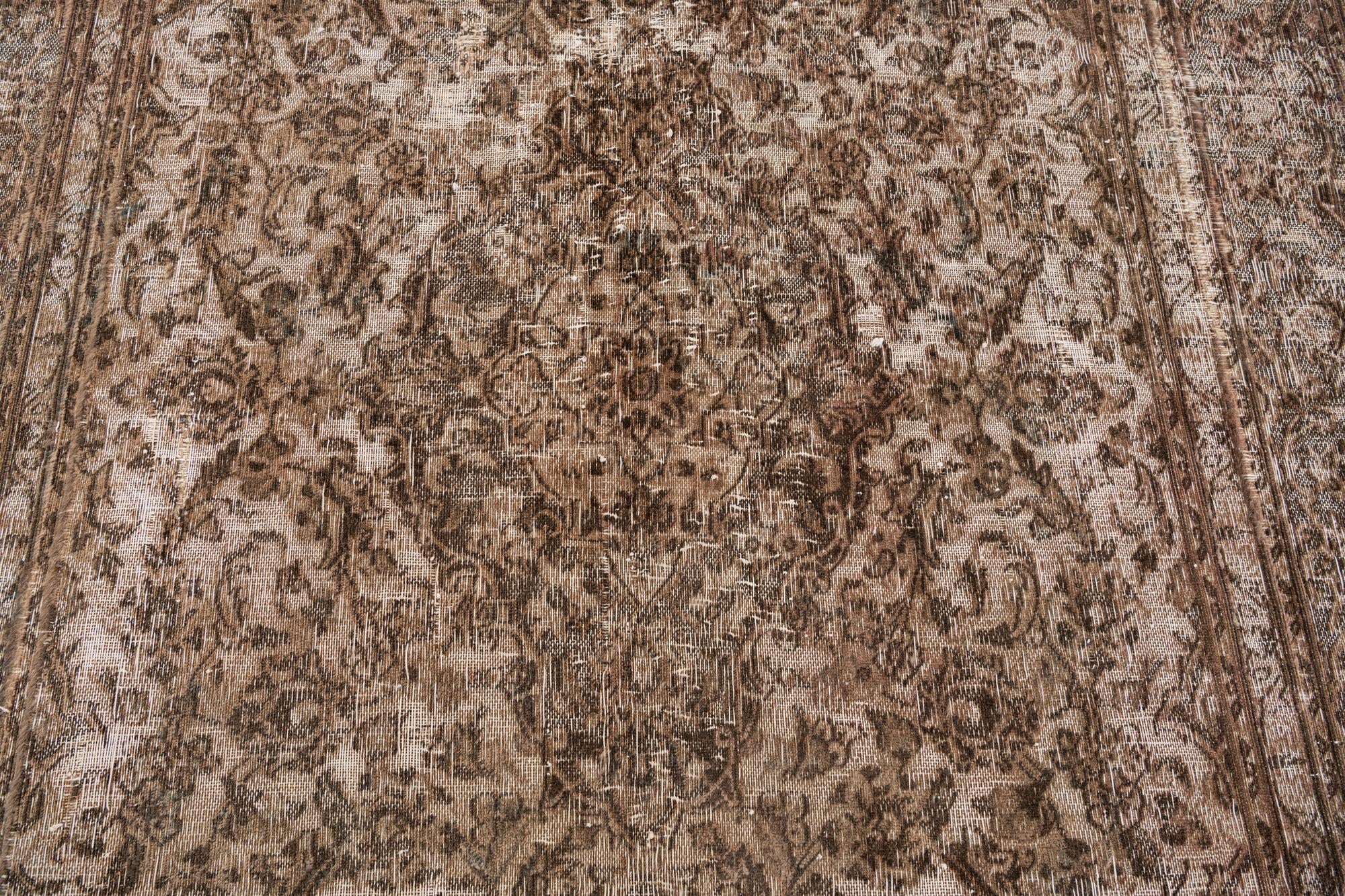 6' 3 x 10' Hand Knotted Ultra Vintage Persian Wool Rug