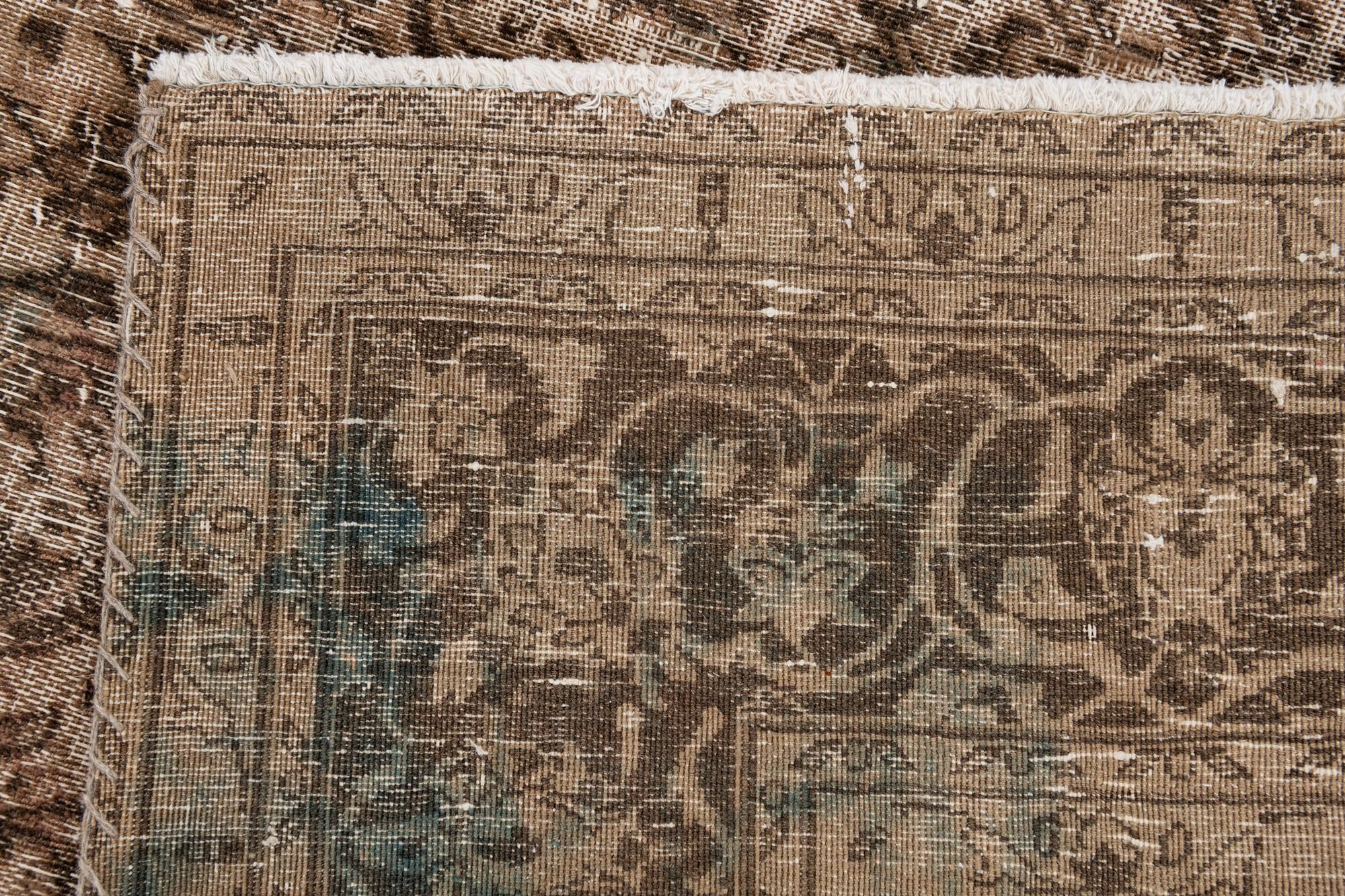 6' 3 x 10' Hand Knotted Ultra Vintage Persian Wool Rug