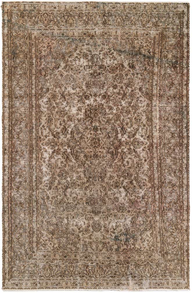 6' 3 x 10' Hand Knotted Ultra Vintage Persian Wool Rug