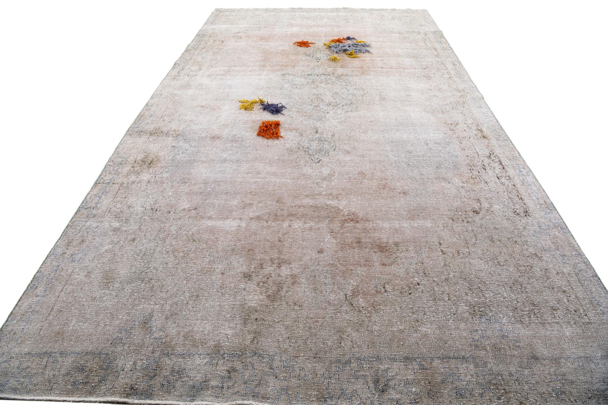 8' x 14' 3 Hand Knotted Ultra Vintage Persian Wool Rug