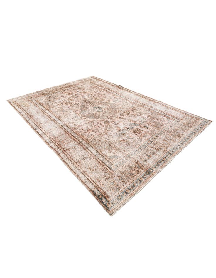 Detail image of 6' 3 x 8' 9 Hand Knotted Ultra Vintage Persian Wool Rug