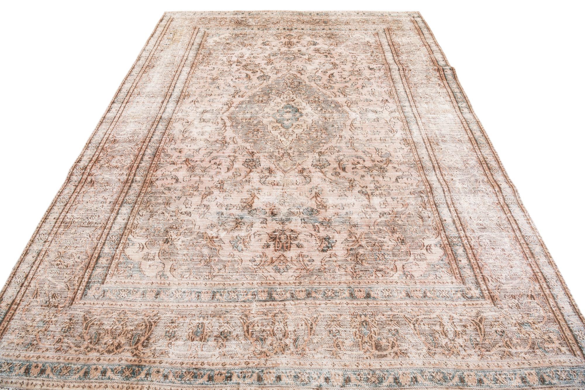 6' 3 x 8' 9 Hand Knotted Ultra Vintage Persian Wool Rug