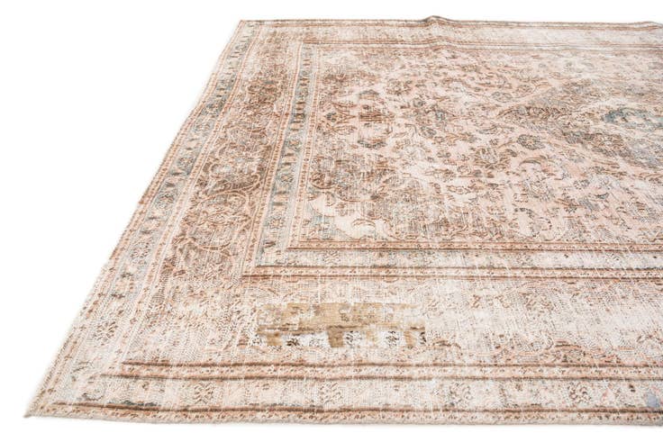 Detail image of 6' 3 x 8' 9 Hand Knotted Ultra Vintage Persian Wool Rug