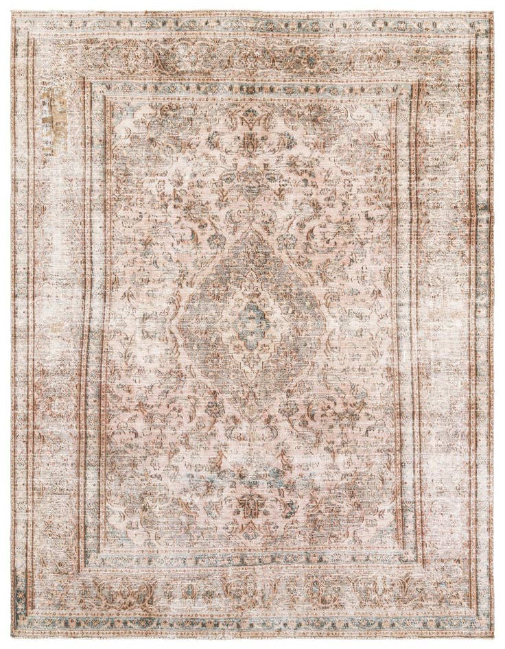 Detail image of 6' 3 x 8' 9 Hand Knotted Ultra Vintage Persian Wool Rug