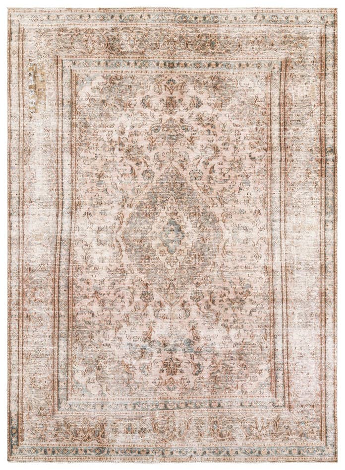 Detail image of 6' 3 x 8' 9 Hand Knotted Ultra Vintage Persian Wool Rug