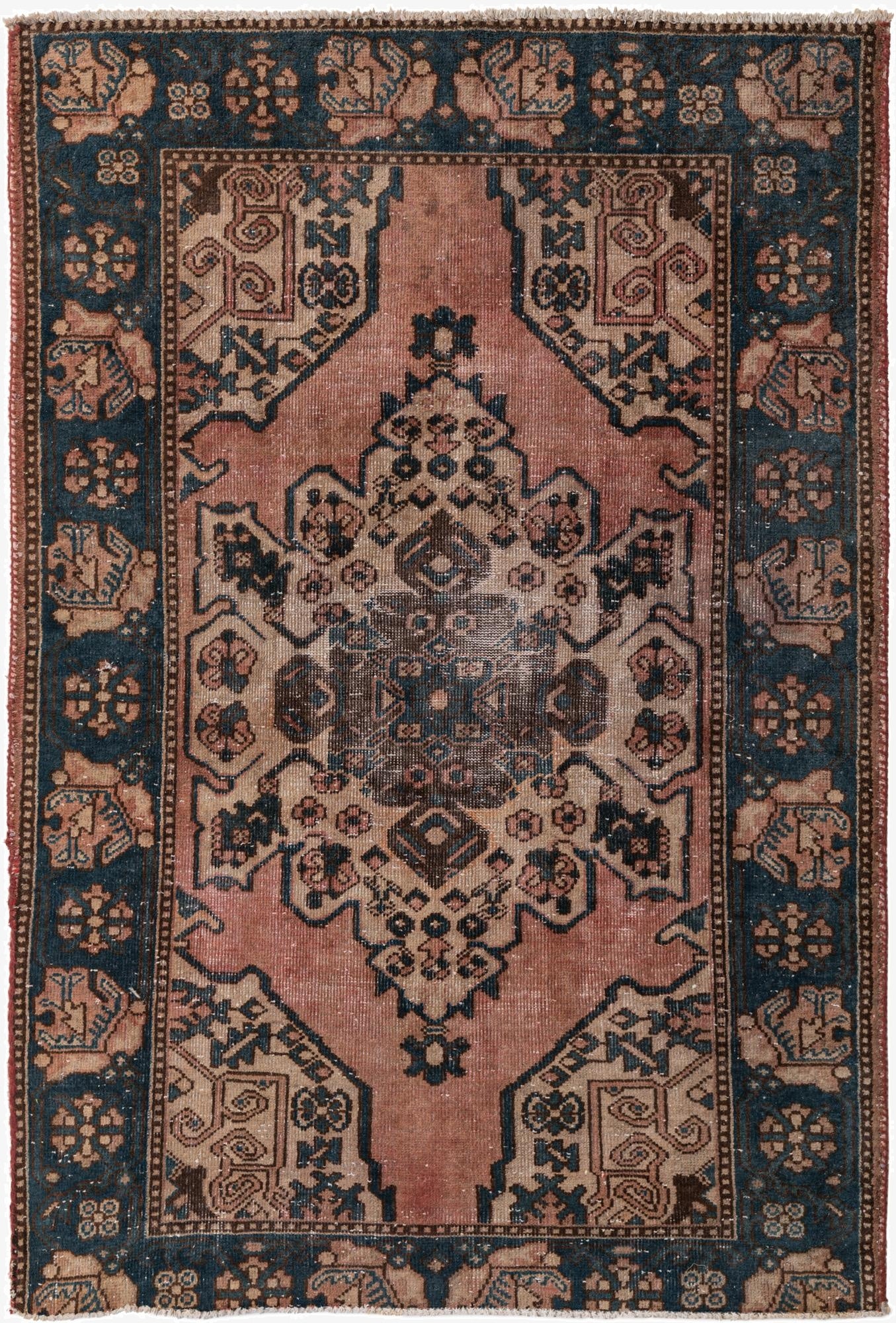 Primary image 4' 3 x 6' 4  Hand Knotted Ultra Vintage Persian Wool Rug