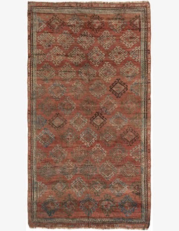 4' 6 x 8' Hand Knotted Ultra Vintage Persian Wool Rug