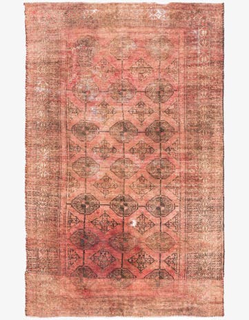 3' 7 x 5' 6 Hand Knotted Ultra Vintage Persian Wool Rug