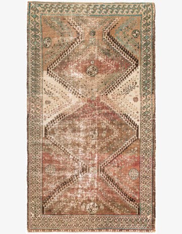 5' 3 x 9' 4 Hand Knotted Ultra Vintage Persian Wool Rug