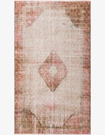 3' 8 x 6' 5 Hand Knotted Ultra Vintage Persian Wool Rug
