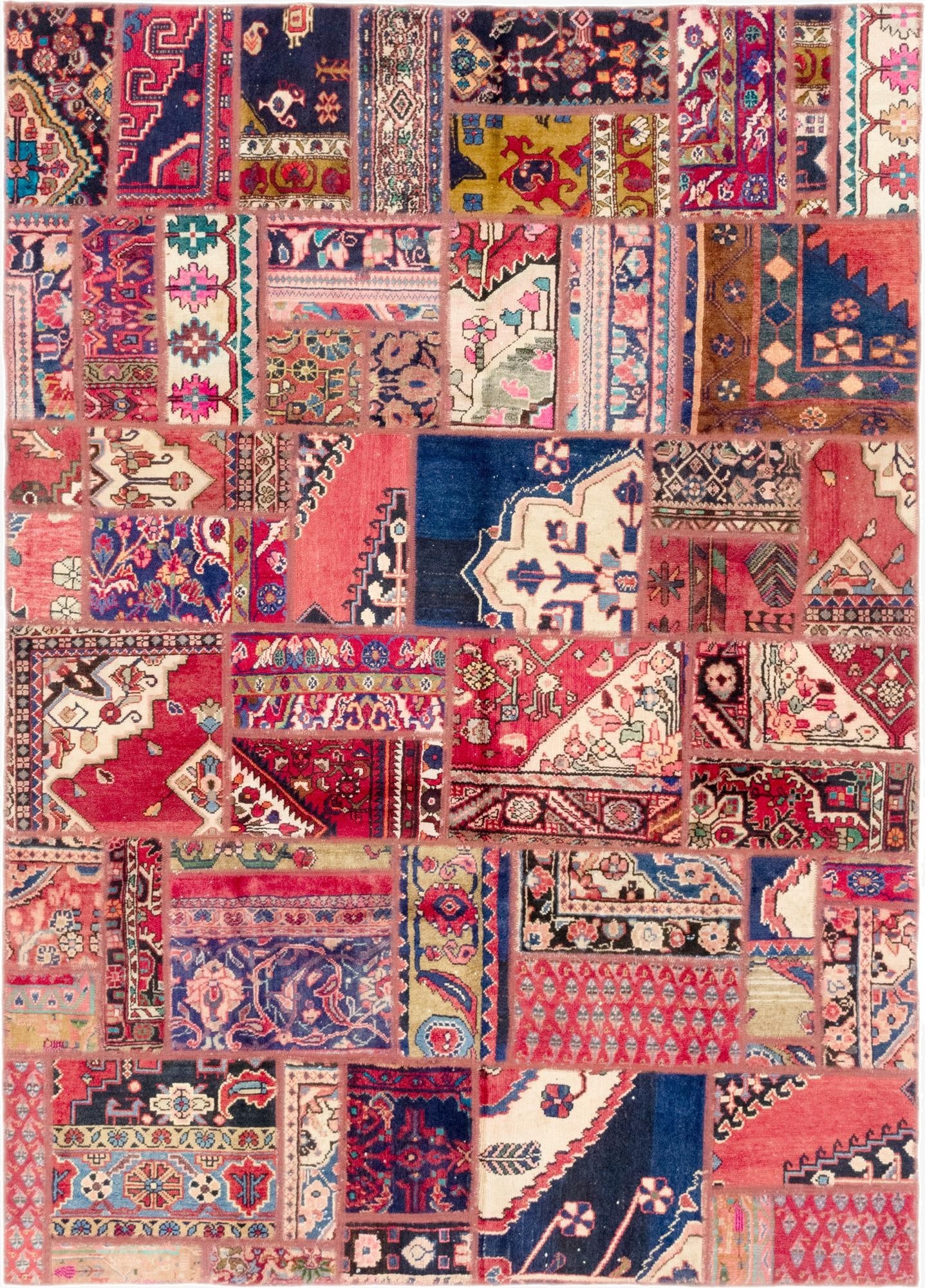 6' 6 x 9'  Hand Knotted Ultra Vintage Persian Wool Rug