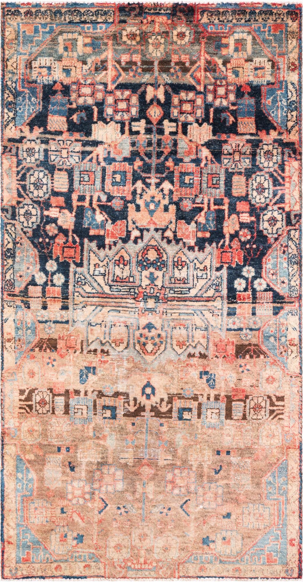 3' 7 x 6' 7  Hand Knotted Ultra Vintage Persian Wool Rug