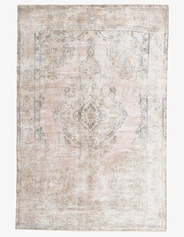 6' 3 x 9' 5 Hand Knotted Ultra Vintage Persian Wool Rug