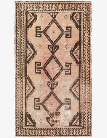 3' 7 x 6' 4 Hand Knotted Ultra Vintage Persian Wool Rug