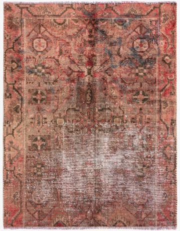 3' 7 x 4' 7 Hand Knotted Ultra Vintage Persian Wool Rug