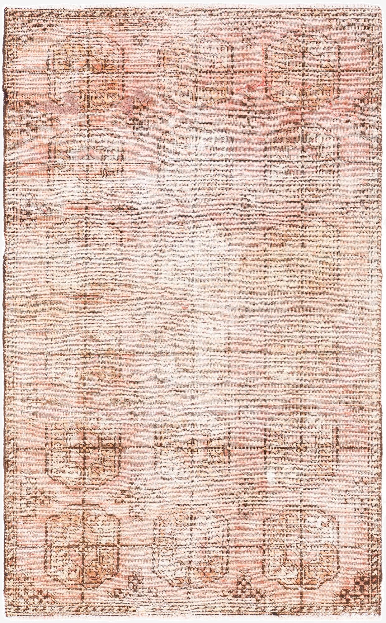 3' 4 x 5' 6  Hand Knotted Ultra Vintage Persian Wool Rug