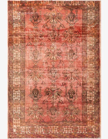 4' 2 x 6' Hand Knotted Ultra Vintage Persian Wool Rug