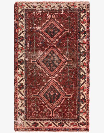 3' 5 x 5' 7 Hand Knotted Ultra Vintage Persian Wool Rug