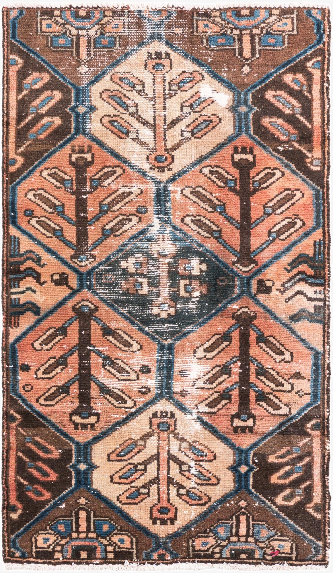 2' 6 x 4' 6  Hand Knotted Ultra Vintage Persian Wool Rug