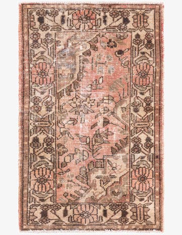 2' 5 x 3' 9 Hand Knotted Ultra Vintage Persian Wool Rug