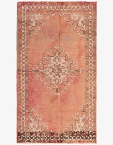 3' 10 x 6' 9 Hand Knotted Ultra Vintage Persian Wool Rug