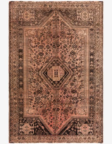 5' 7 x 8' 4 Hand Knotted Ultra Vintage Persian Wool Rug