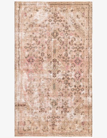 5' 1 x 9' Hand Knotted Ultra Vintage Persian Wool Rug